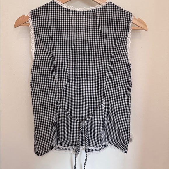 Black and White Gingham Blouse - Picture 3 of 3